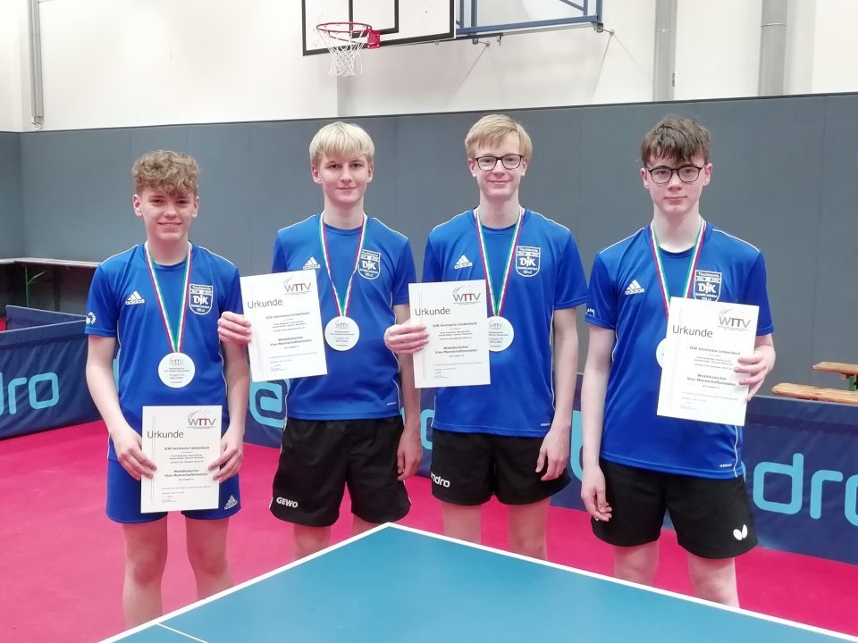 Tischtennis: DJK Germania Lenkerbeck gewinnt die Silbermedaille bei den Westdeutschen Mannschaftsmeisterschaften