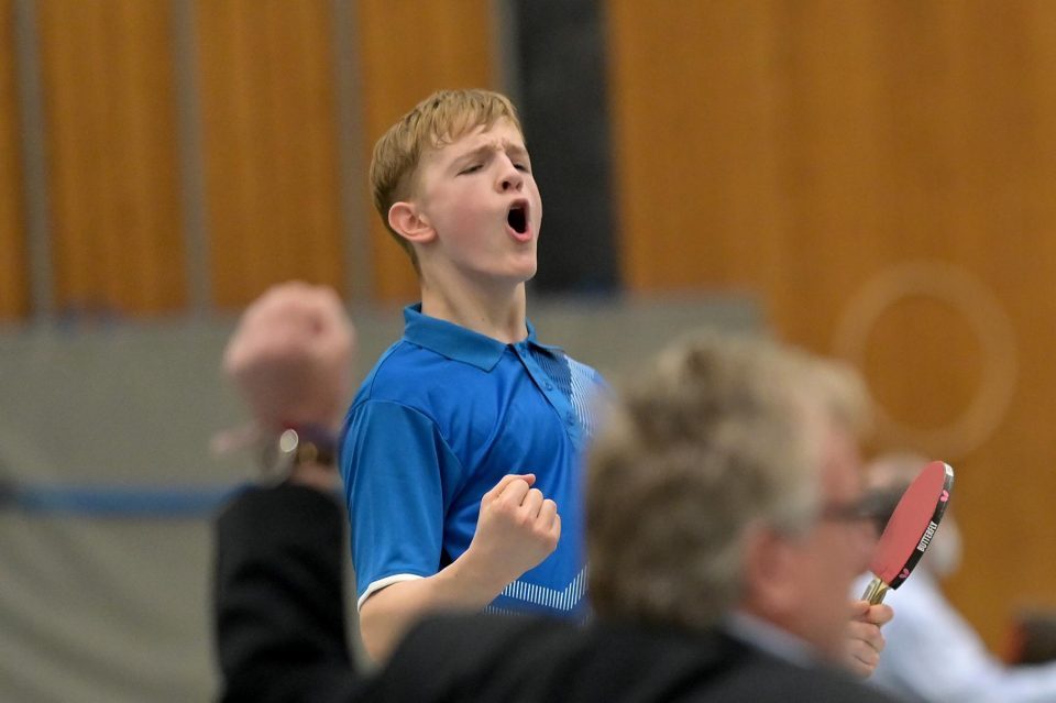 DTTB TOP 12 Jugend 15 und Jugend 19 
am 11.02.2023 in der Kreissporthalle Neudorf in Neudorf

Foto: Jörg Fuhrmann