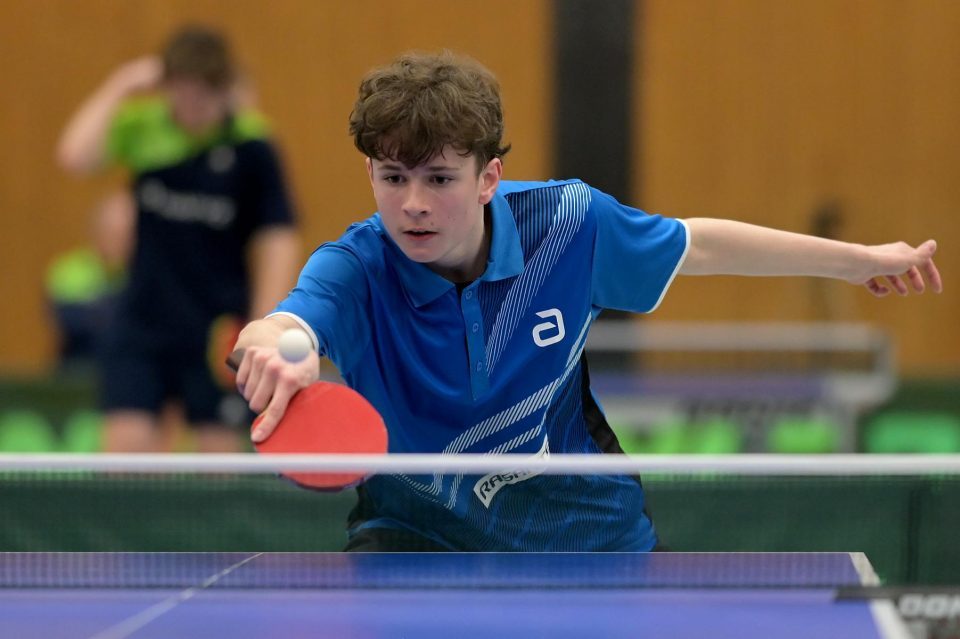 DTTB TOP 12 Jugend 15 und Jugend 19 
am 11.02.2023 in der Kreissporthalle Neudorf in Neudorf

Foto: Jörg Fuhrmann