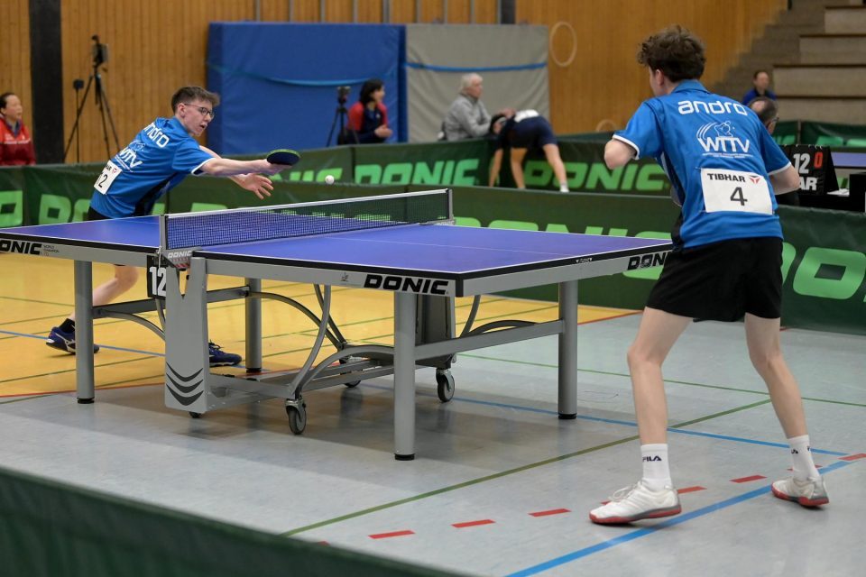 DTTB TOP 12 Jugend 15 und Jugend 19 
am 12.02.2023 in der Kreissporthalle Neudorf in Neudorf

Foto: Jörg Fuhrmann